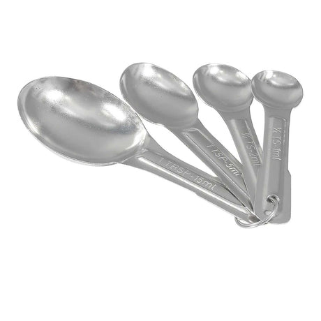 4 Piece Stainless Steel Measuring Spoon Set Durable Kitchen Tools