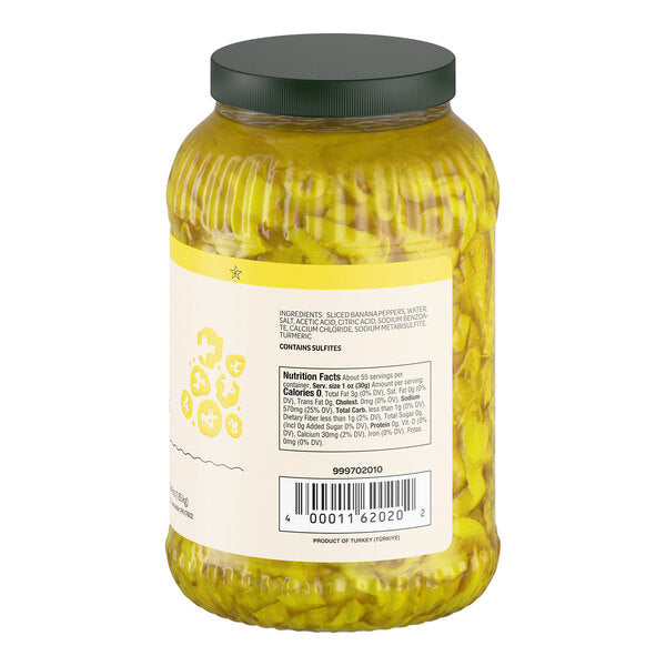 Hometown Provisions Mild Banana Pepper Rings 1 Gallon - 4/Case