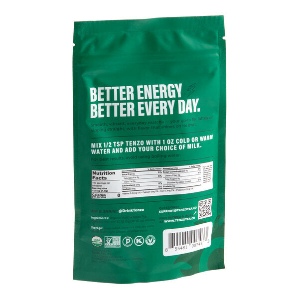 Tenzo Organic Ceremonial Matcha Green Tea Powder 100g (3.5 oz.)