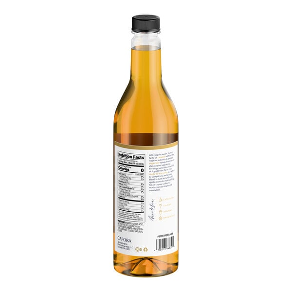 Capora Sugar-Free Caramel Flavoring Syrup 750 mL - 6/Case