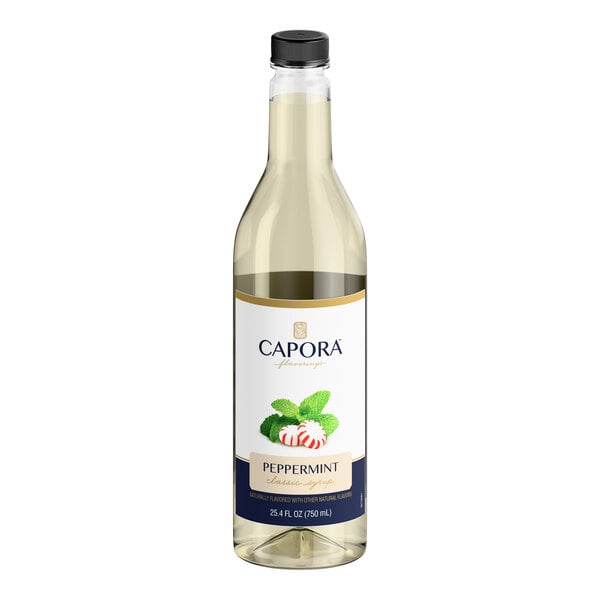 Capora Peppermint Flavoring Syrup 750 mL - 6/Case