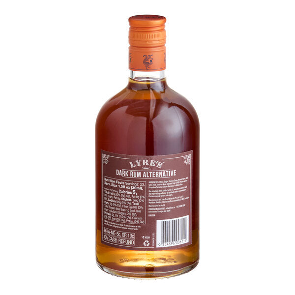 Lyre's Dark Cane Spirit Non-Alcoholic Rum 700mL Bottle