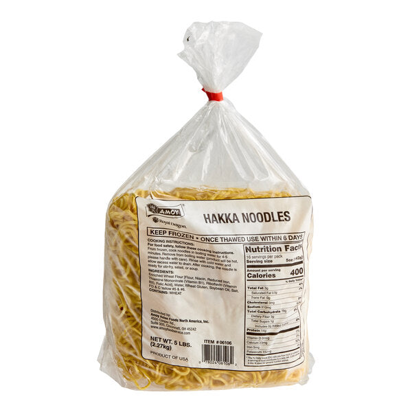 Amoy Royal Dragon Pre-Cooked Hakka Noodles 5 lb. - 4/Case