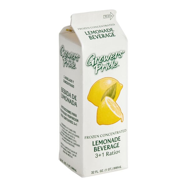 Growers' Pride Lemonade 3:1 Concentrate 32 fl. oz. - 12/Case