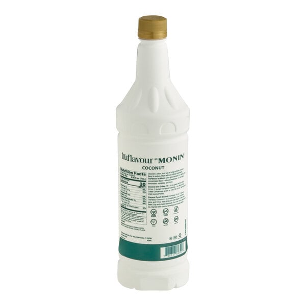TruFlavour by Monin Unsweetened Coconut Flavor Concentrate 1 Liter - 4/Case