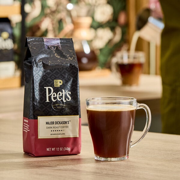 Peet's Coffee Major Dickason's Blend Ground Coffee 12 oz. - 12/Case