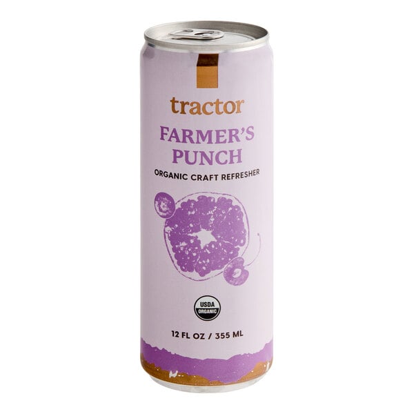 Tractor Beverage Co. Organic Farmer's Punch Beverage 12 fl. oz. Can - 12/Case