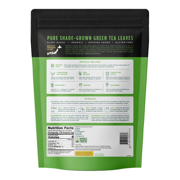 Jade Leaf Organic Culinary Matcha Powder 1 lb. (454g)