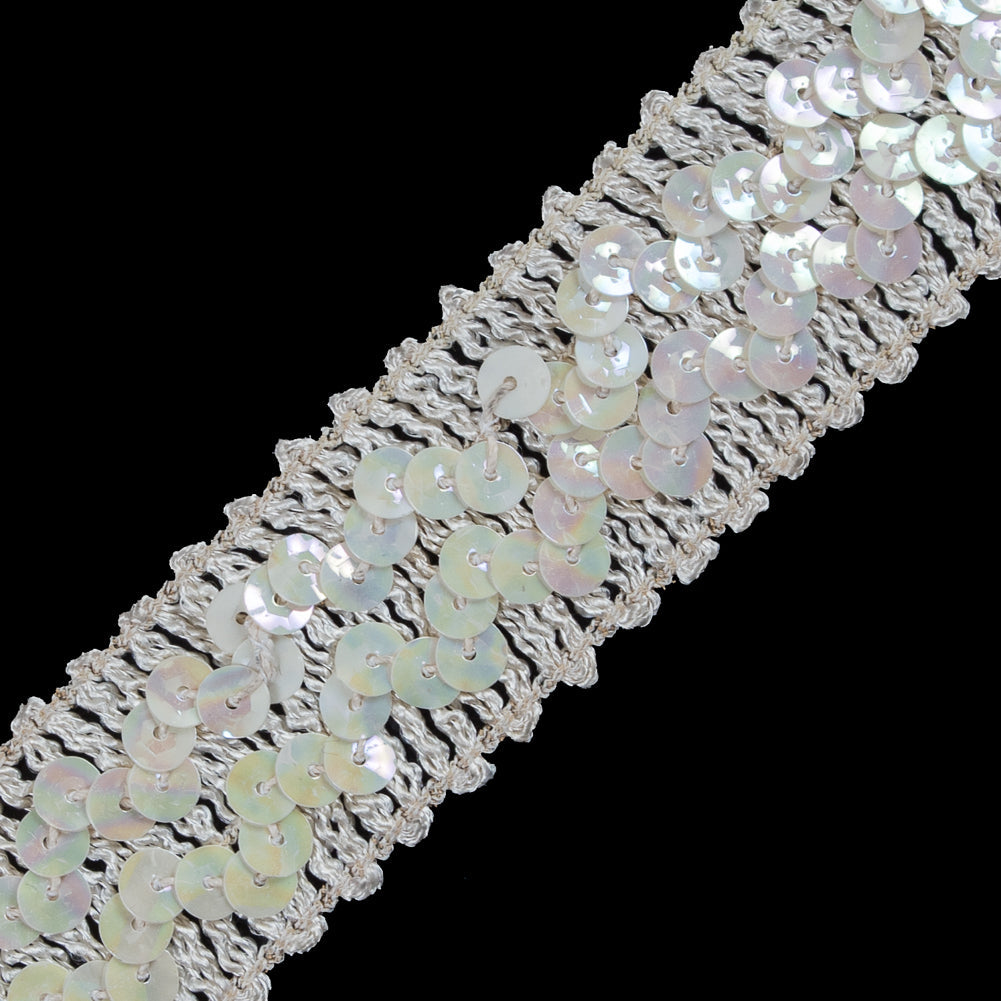Pastel Iridescent Stretch Sequin Trim - 1.25"