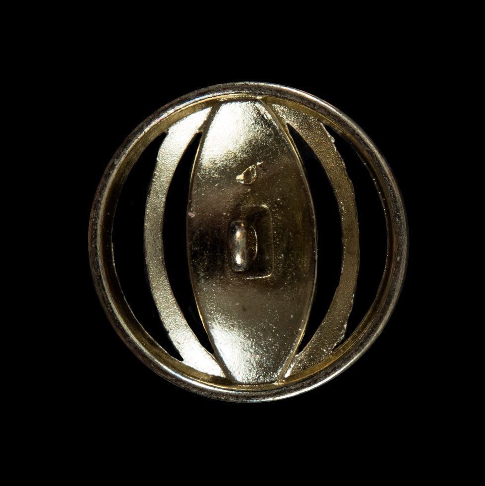 Decorative Gold Metal Button - 40L/25.5mm