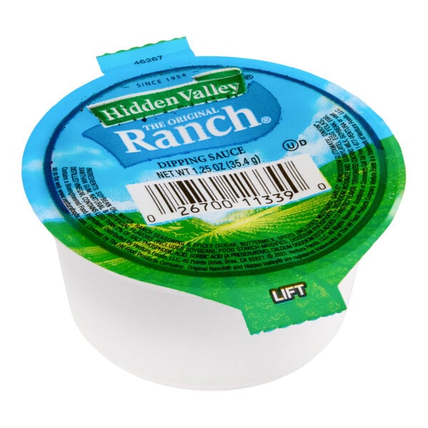 Hidden Valley Original Ranch Dressing Cup 1.25 oz. - 96/Case