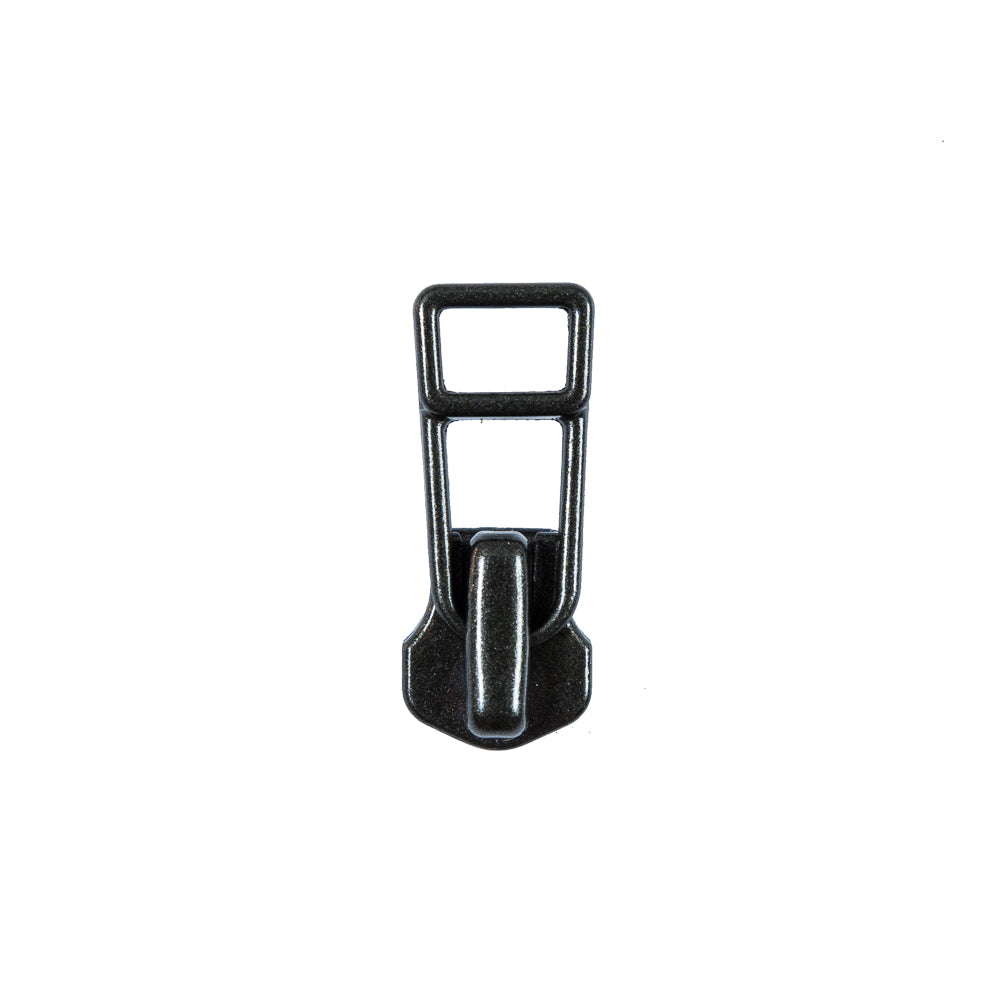 YKK Gunmetal Open Trapezoid Metal Zipper Pull - #5