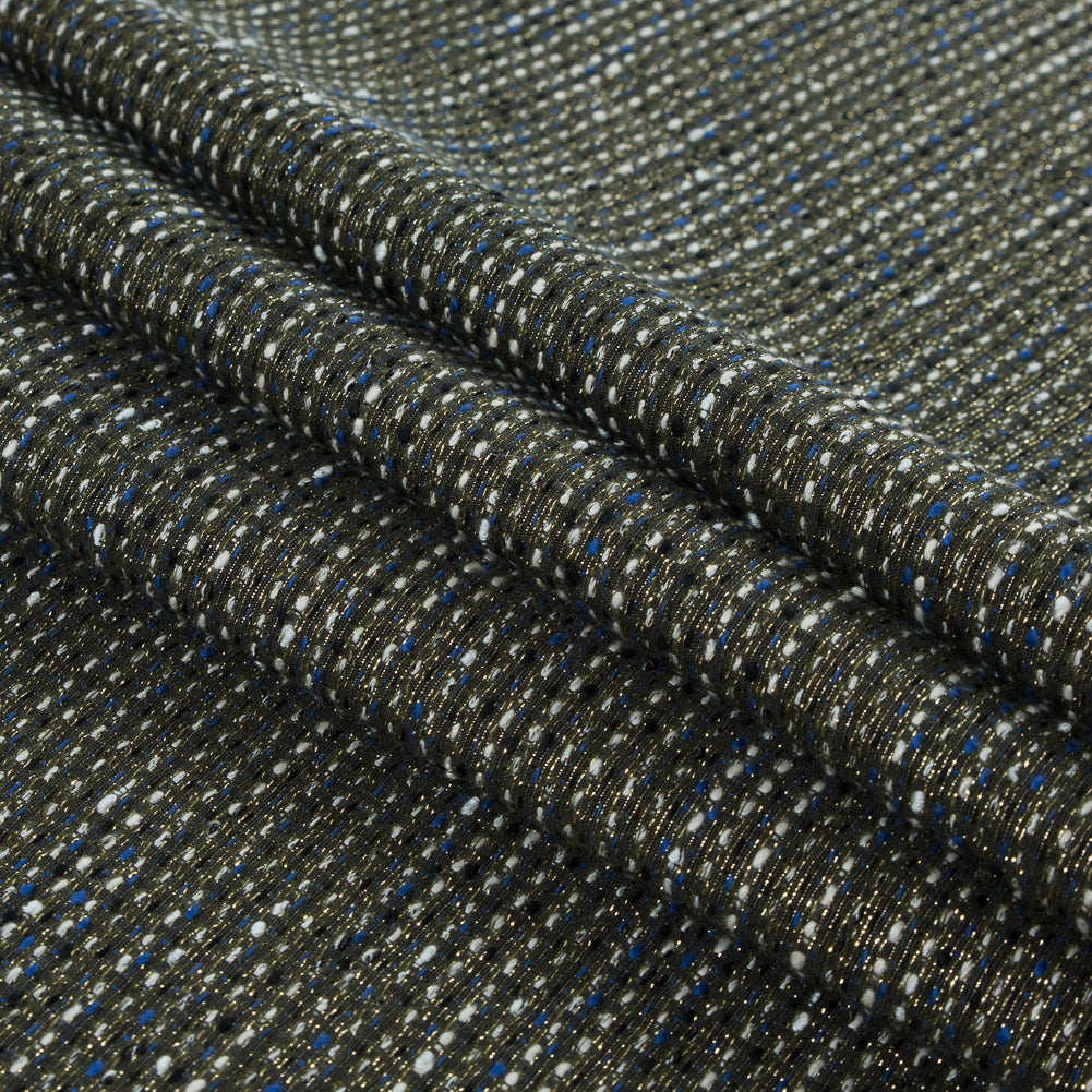 Jay Godfrey Royal Blue and Metallic Gold Reversible Tweed