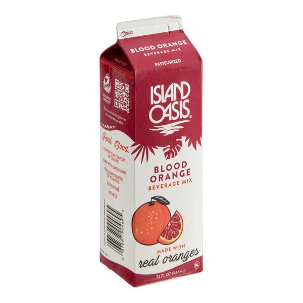 Island Oasis Blood Orange Frozen Beverage Mix 32 fl. oz. - 12/Case