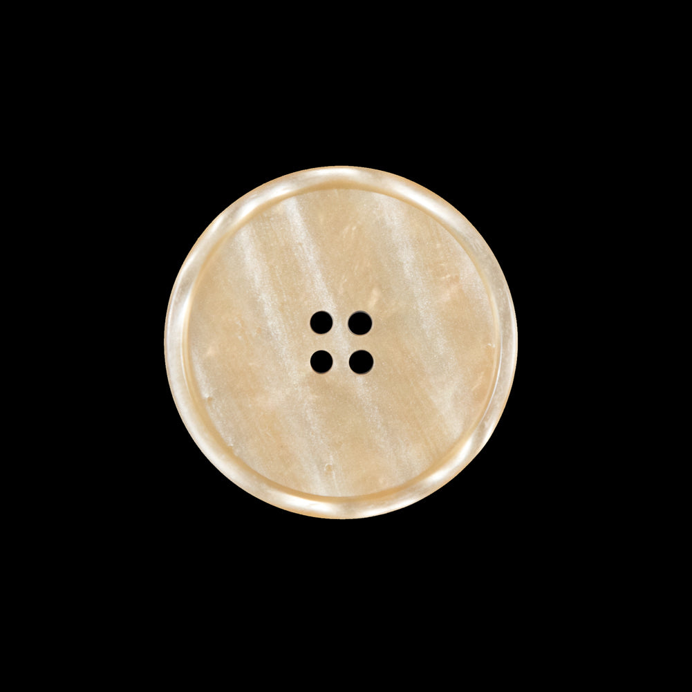 Beige Iridescent Plastic Button - 36L/23mm