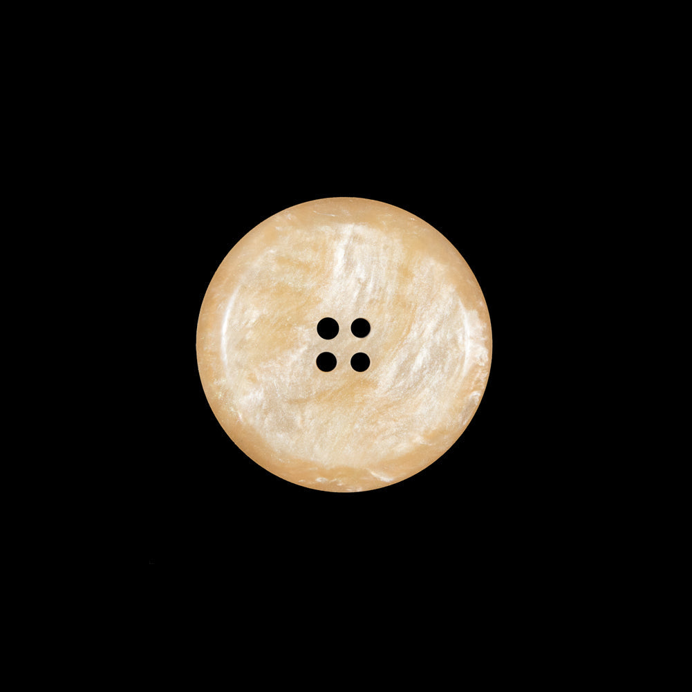 Beige Iridescent Plastic Button - 28L/18mm