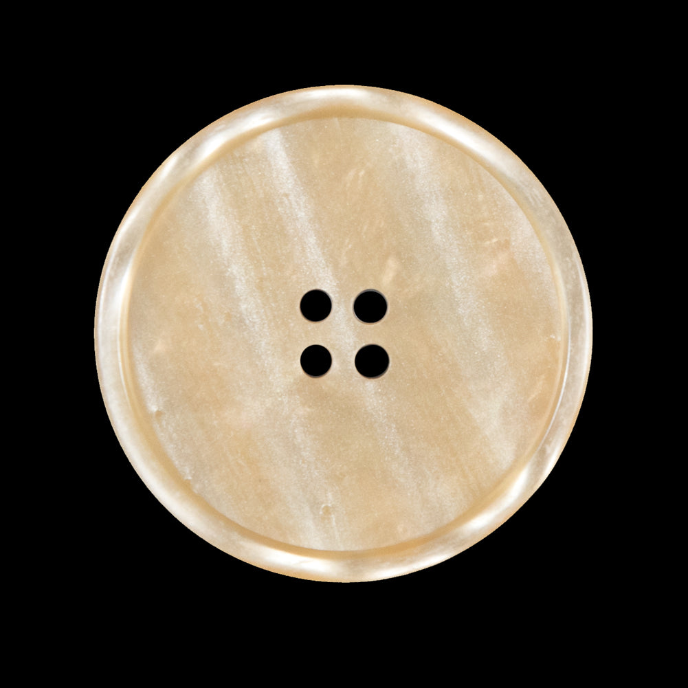 Beige Iridescent 4-Hole Plastic Button - 44L/28mm