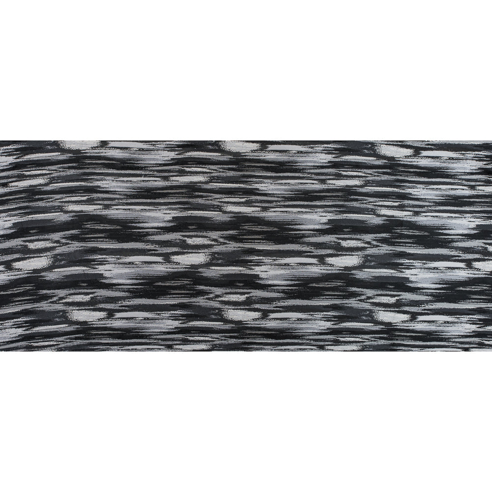 White Sand and Black Abstract Jacquard