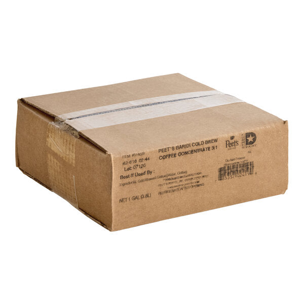 Peet's Coffee Bag in Box Cold Brew 3:1 Concentrate 1 Gallon - 3/Case