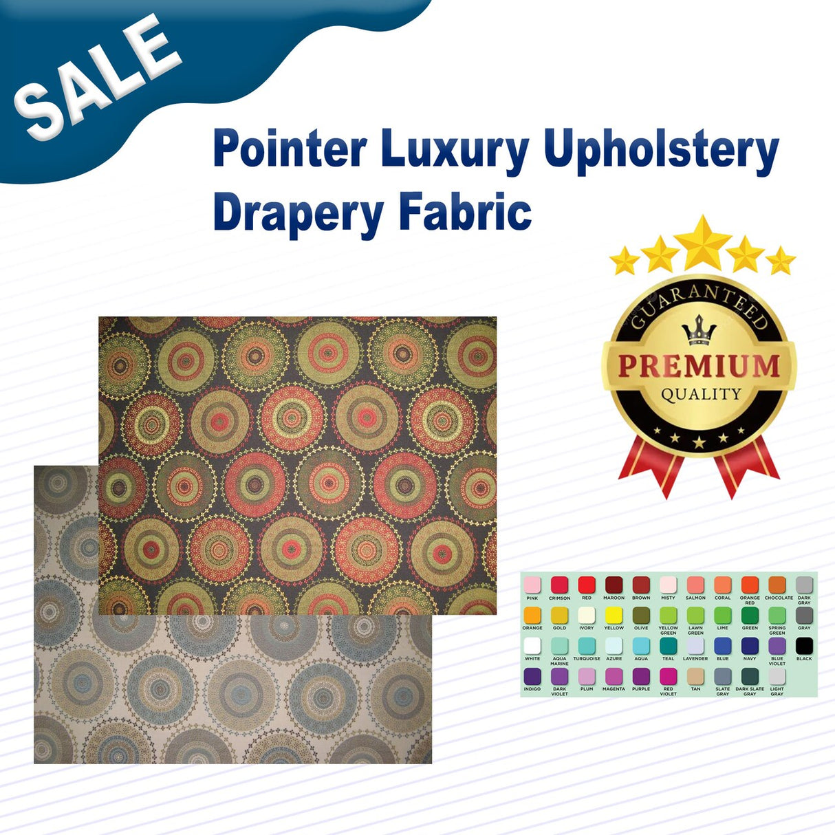 Pointer Luxury Upholstery & Drapery Fabric