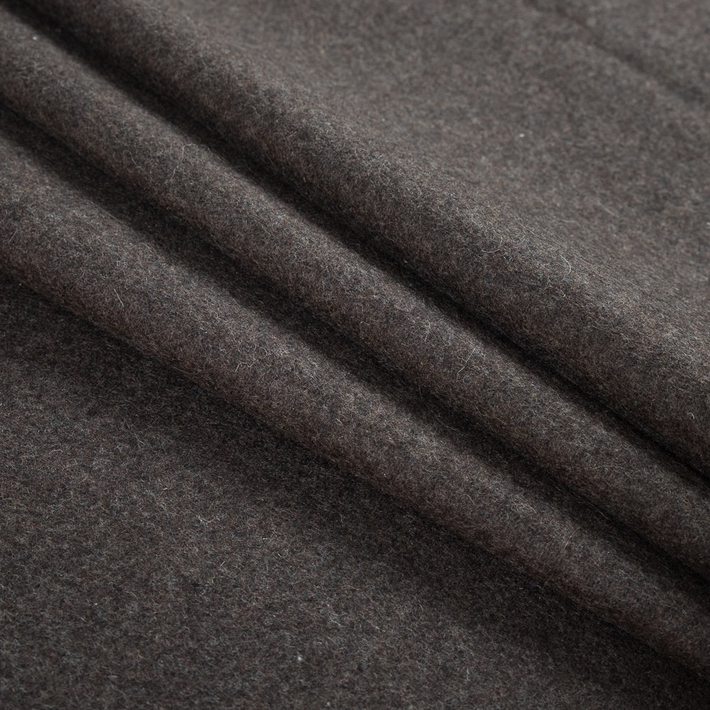Heathered Turkish Coffee Felted Wool Coating