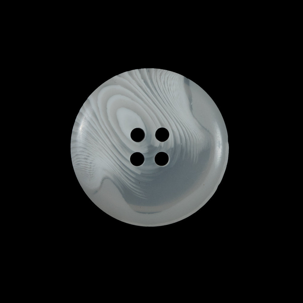 White Translucent Domed Plastic Button - 36L/23mm