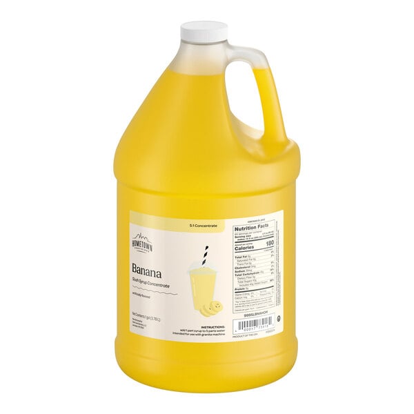 Hometown Provisions 1 Gallon Banana Slushy 5:1 Concentrate - 4/Case
