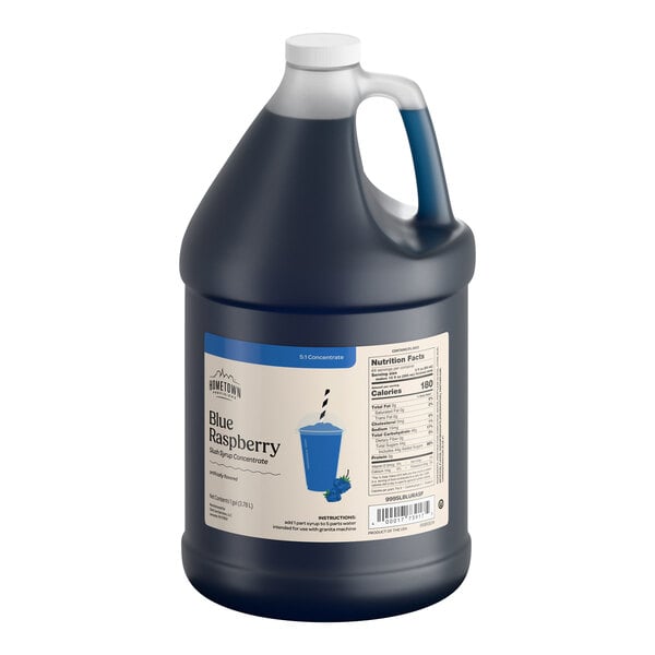 Hometown Provisions 1 Gallon Blue Raspberry Slushy 5:1 Concentrate - 4/Case