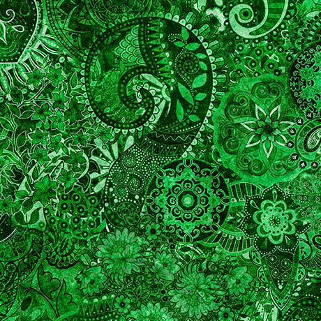Cotton Fabric Green Mystique Blender Wideback 108"