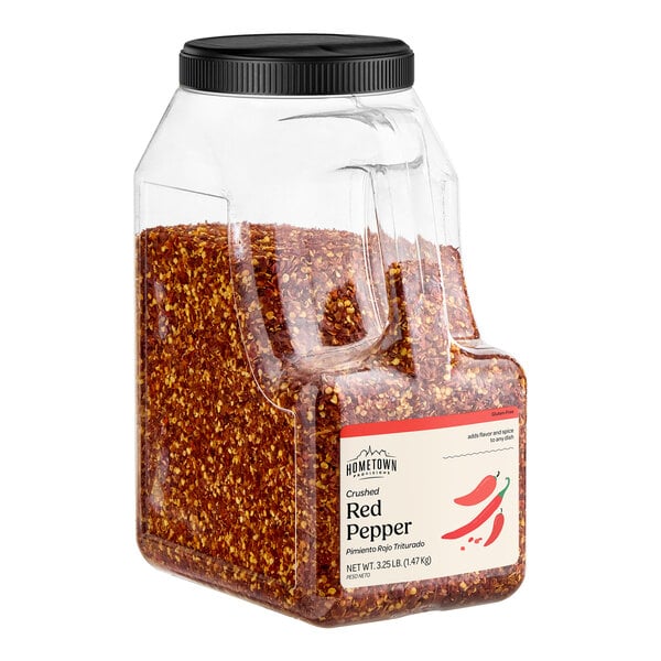 Hometown Provisions Crushed Red Pepper Flakes 3.25 lb. - 4/Case