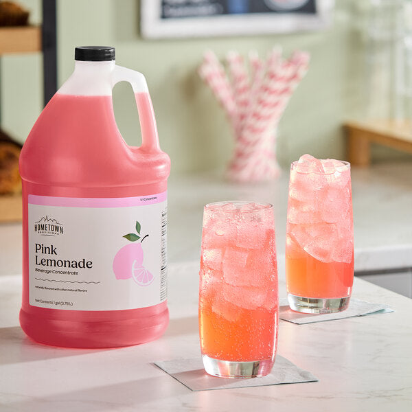 Hometown Provisions Pink Lemonade Beverage 5:1 Concentrate 1 Gallon - 4/Case