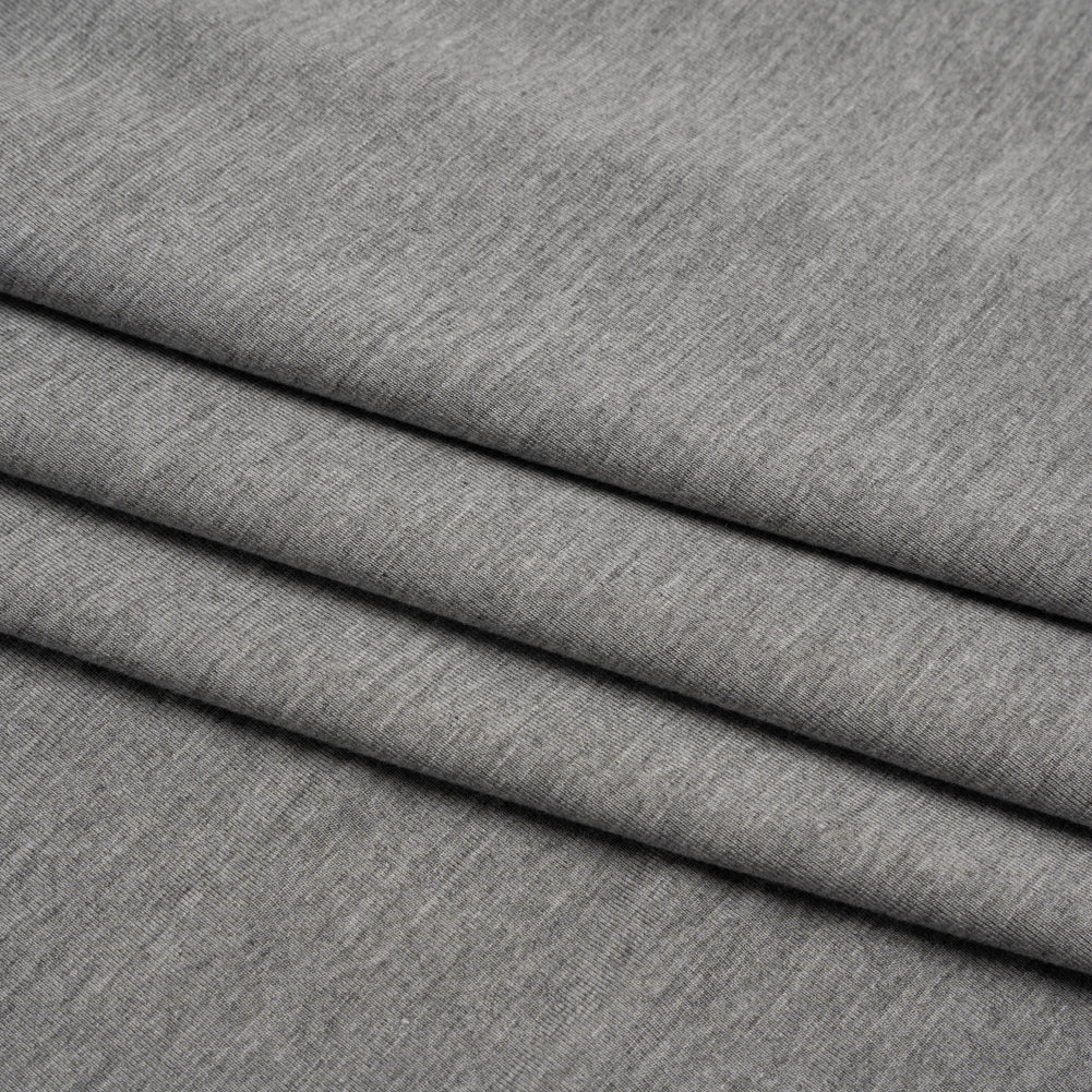 Stretch Bamboo Jersey - Heathered Gray - Willow Collection