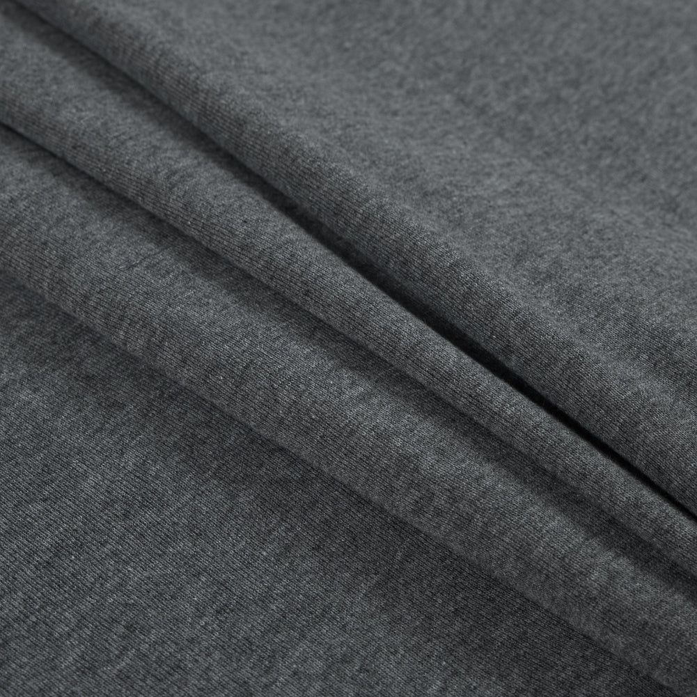 Heather Gray Stretch Tubular Rib Knit