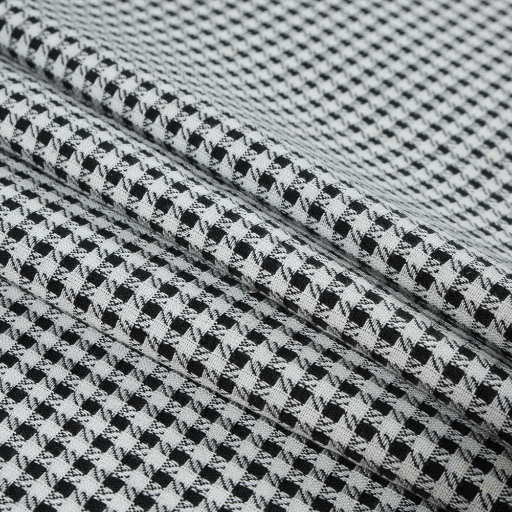 Black and White Double Faced Woven Cotton Blend