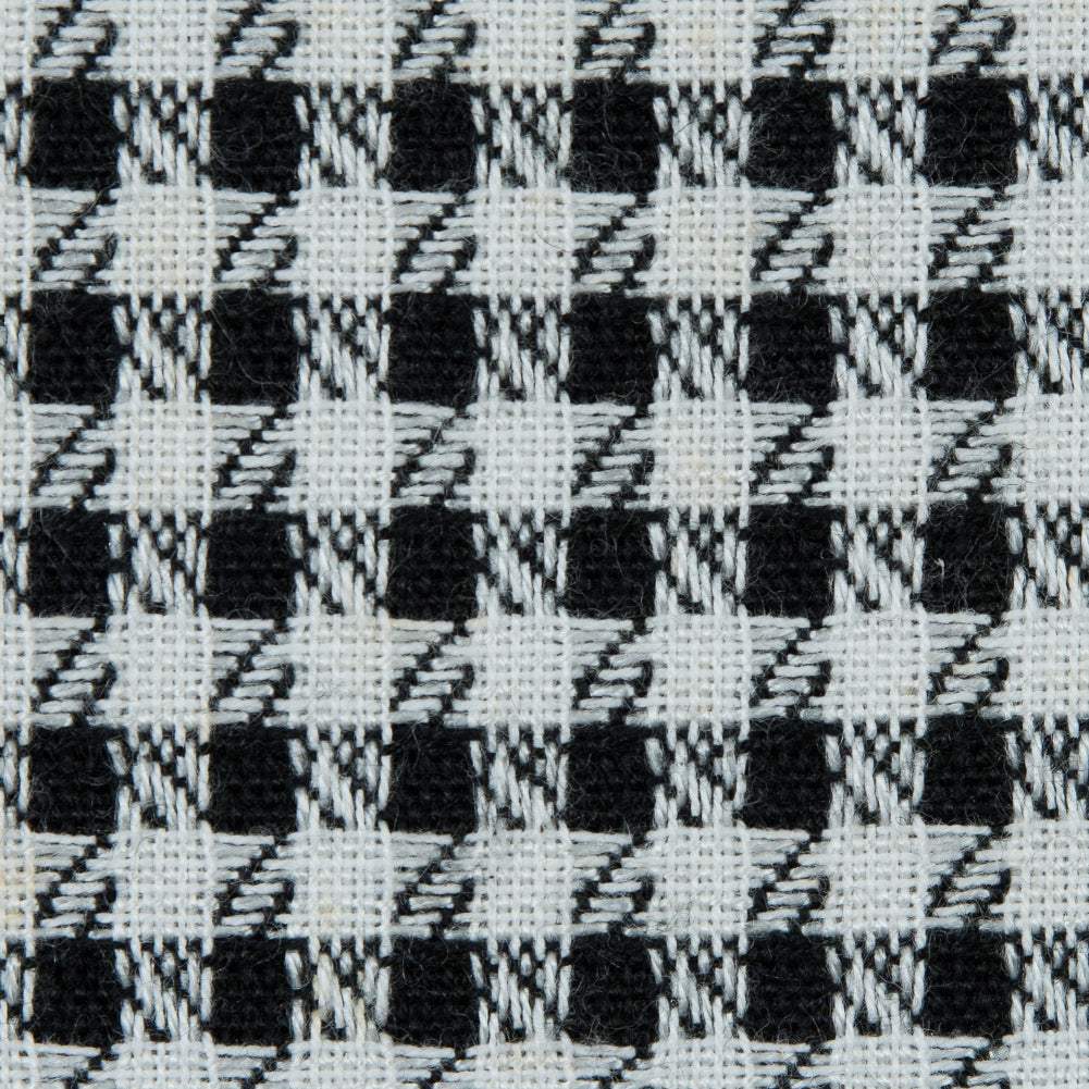 Black and White Double Faced Woven Cotton Blend