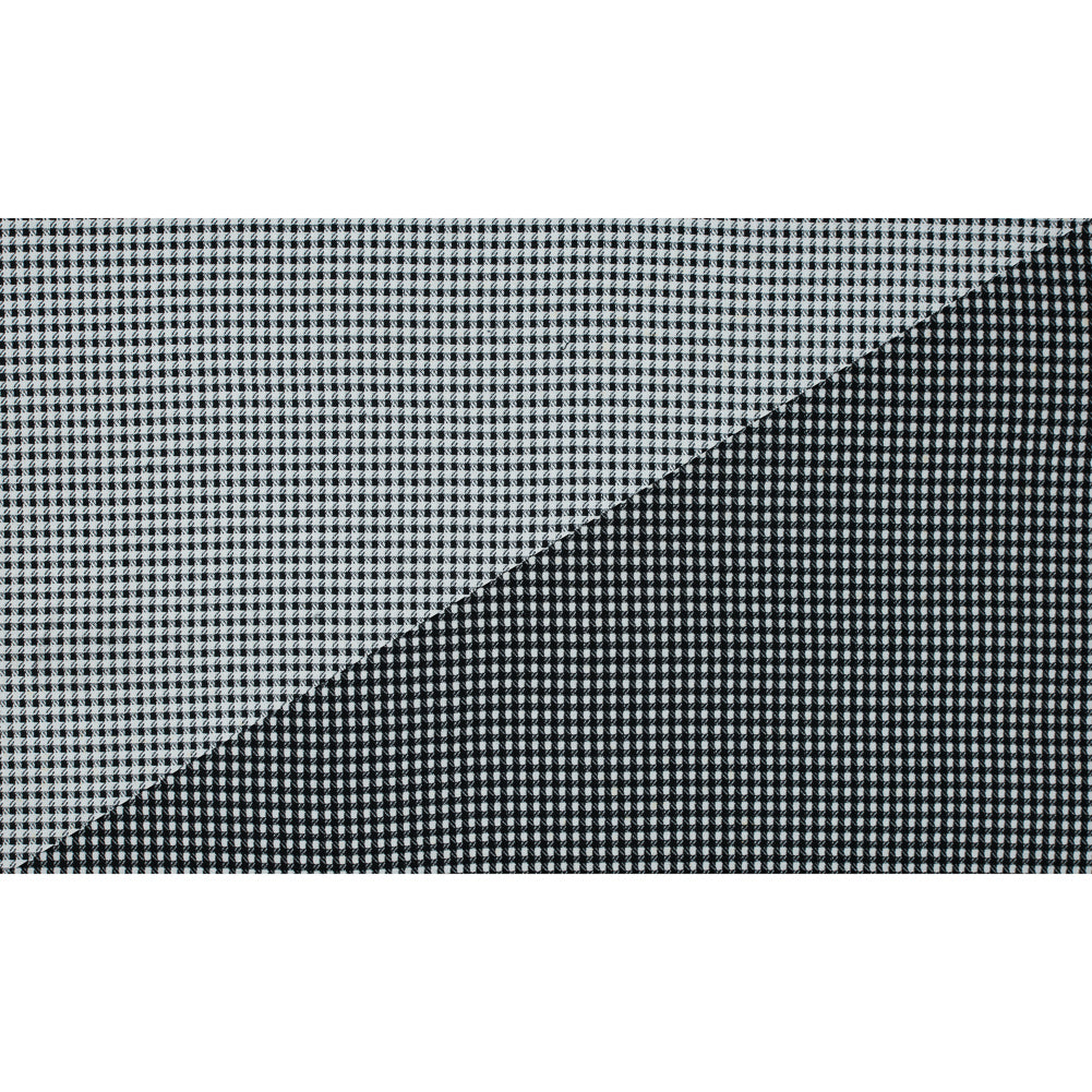 Black and White Double Faced Woven Cotton Blend