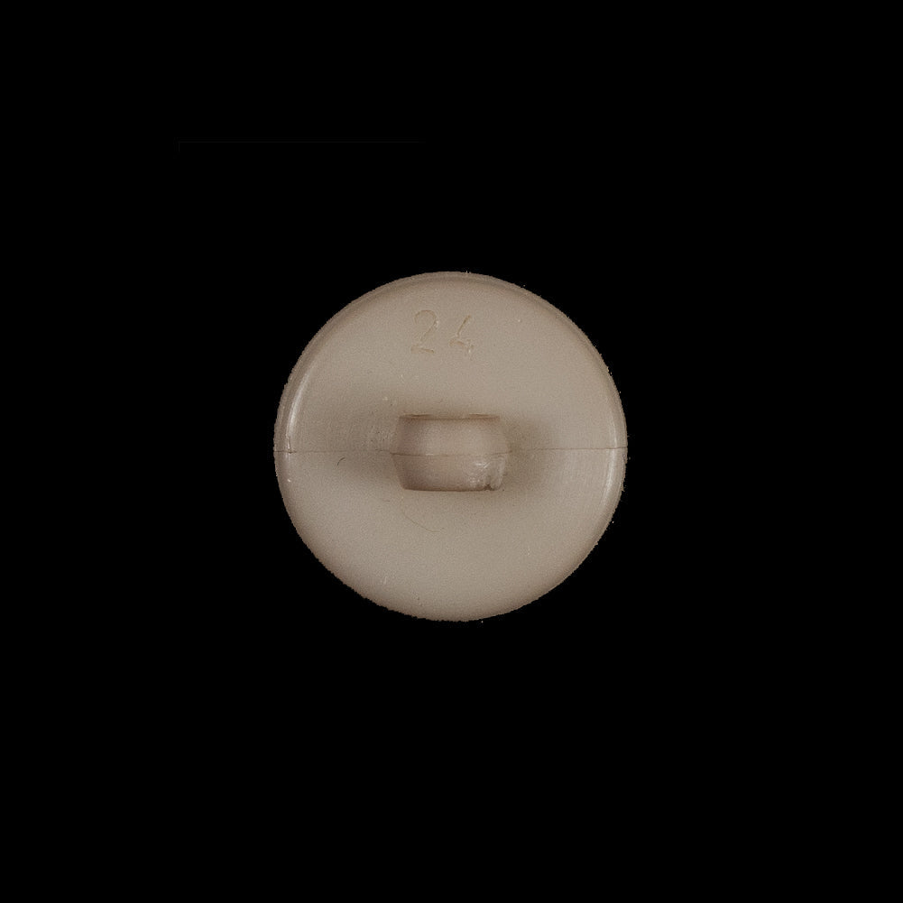 Ivory Cream Textured Floral Shank-Back Button - 24L/15mm