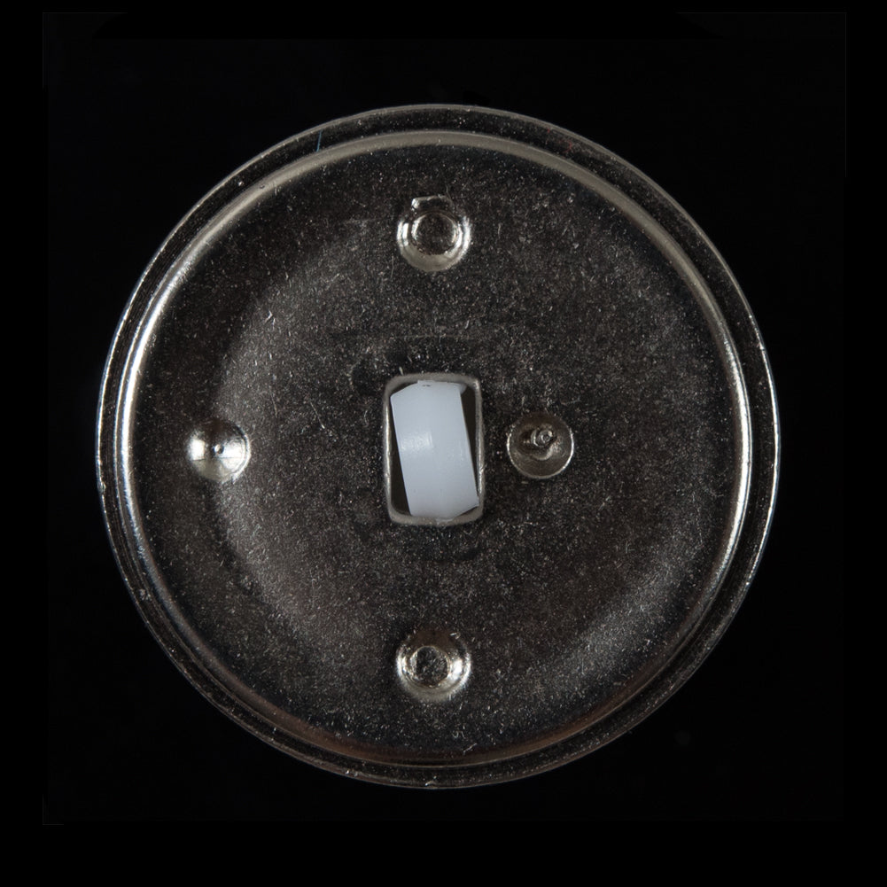 White and Gray Plastic Shank-Back Button - 50L/32mm