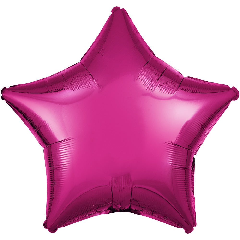 Foil Balloon 19 Inch Star Metallic Fuchsia