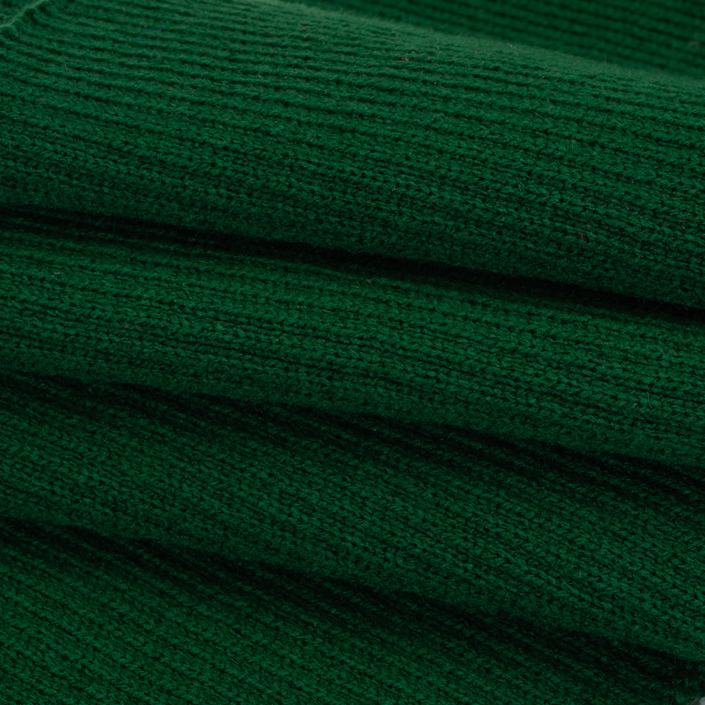 Dark Green Rib Knit Trim - 7" x 38"