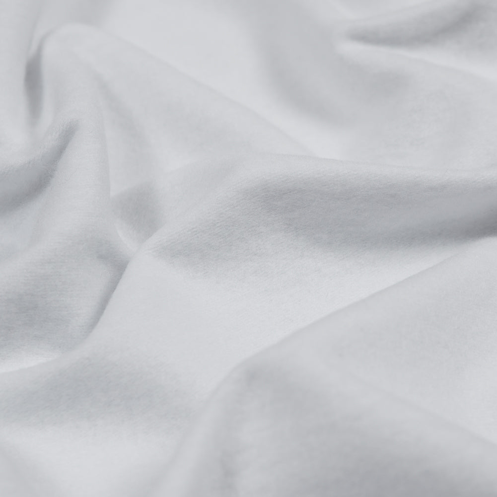 Bamboo and Cotton Stretch Knit Fleece - White - Jessamyn Collection