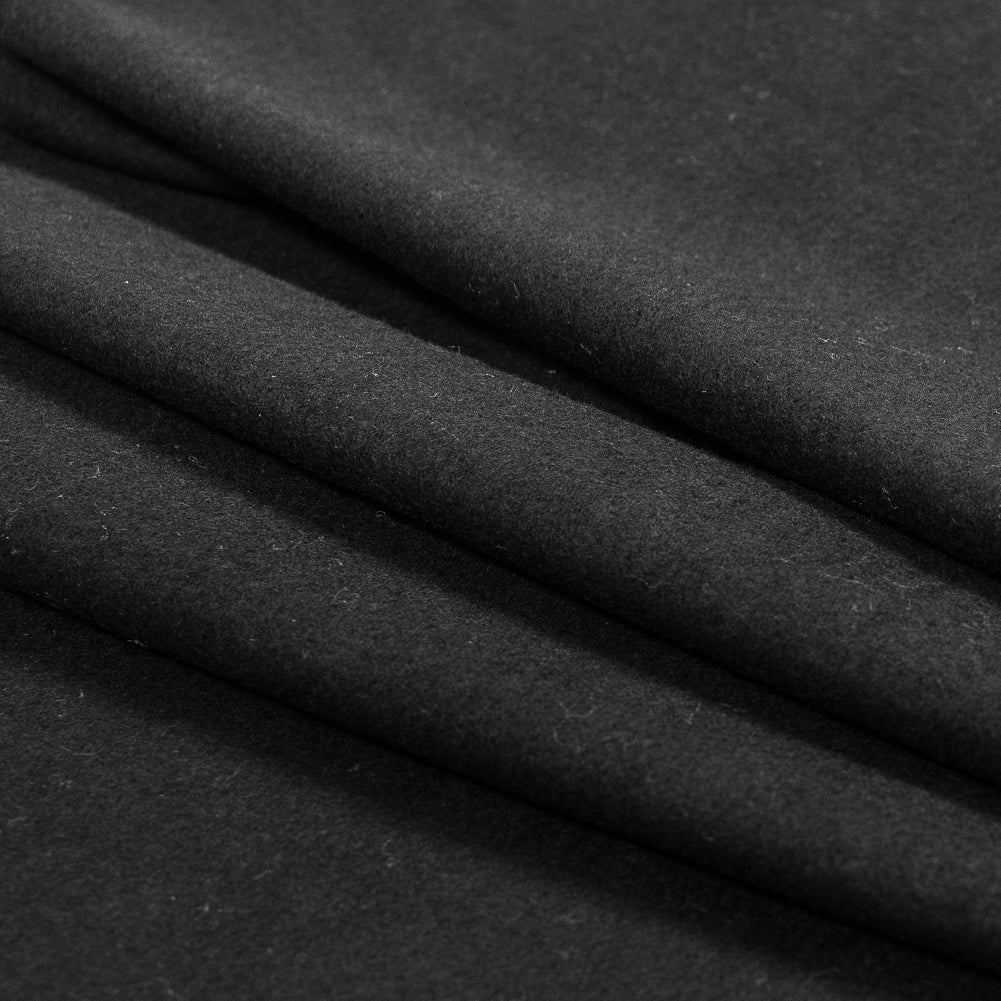 Bamboo and Cotton Stretch Knit Fleece - Black - Jessamyn Collection