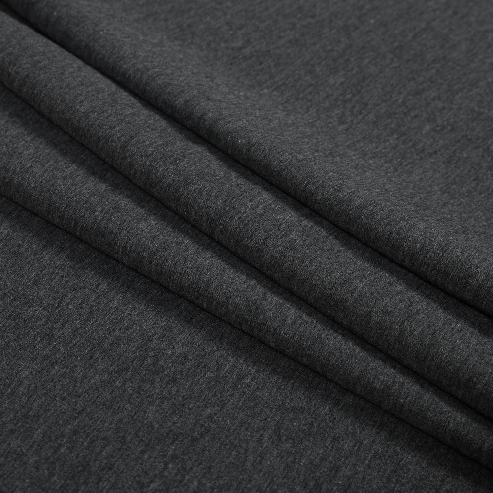 Bamboo Stretch French Terry - Charcoal - Emei Collection