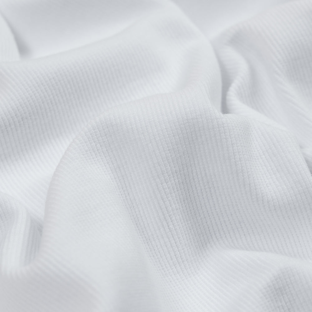 White Tubular Cotton Rib Knit