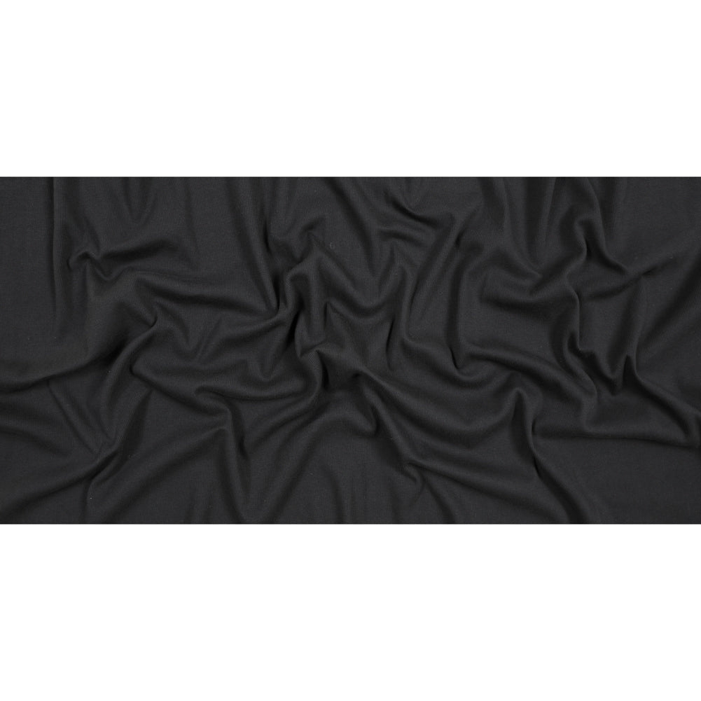 Black Cotton Rib Knit