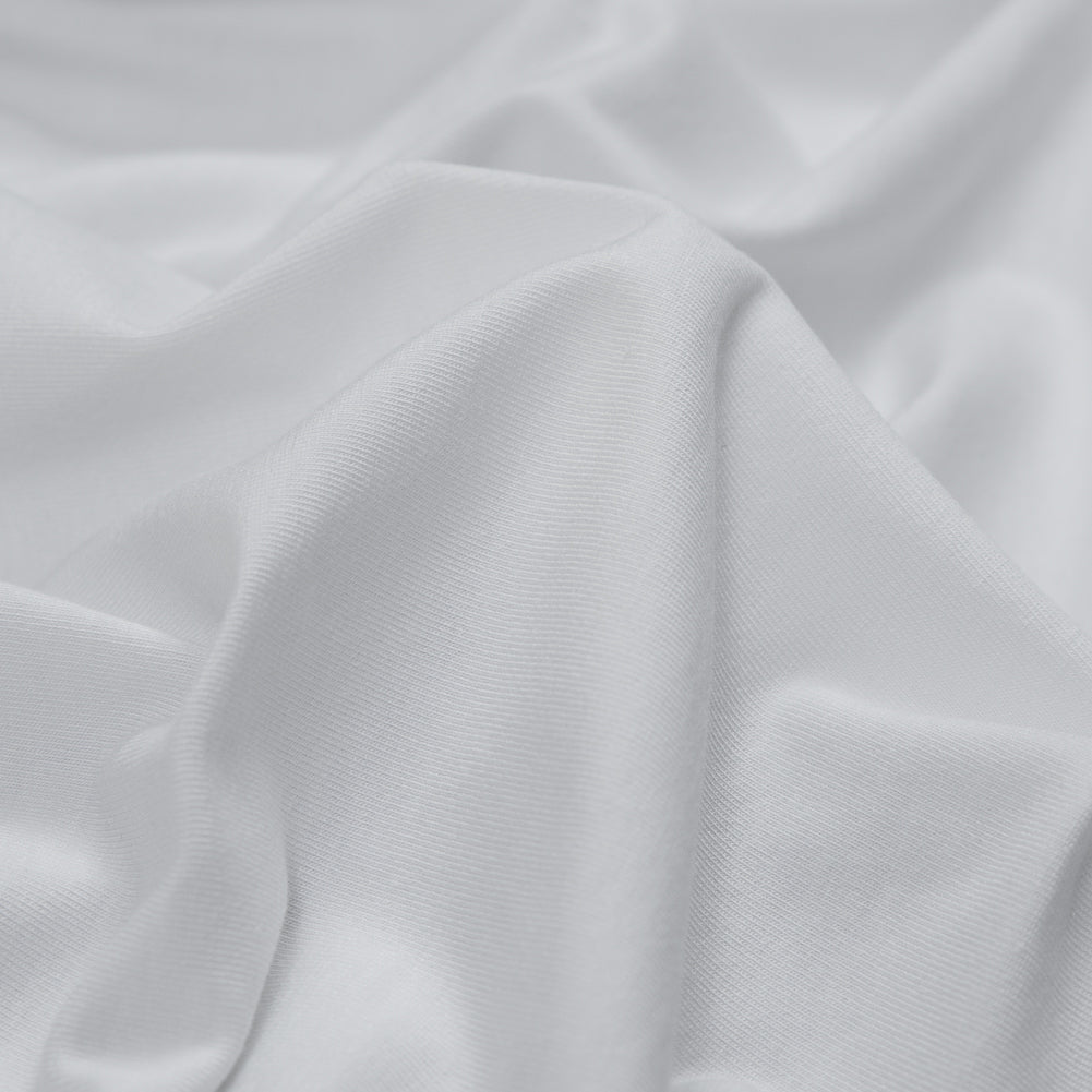 White Stretch Rayon Jersey