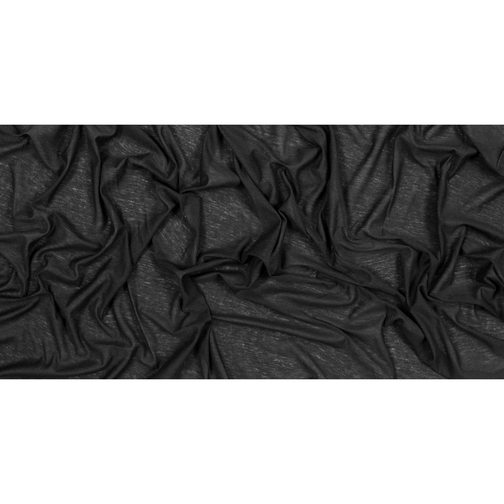 Heathered Black Tissue Weight Cotton Jersey