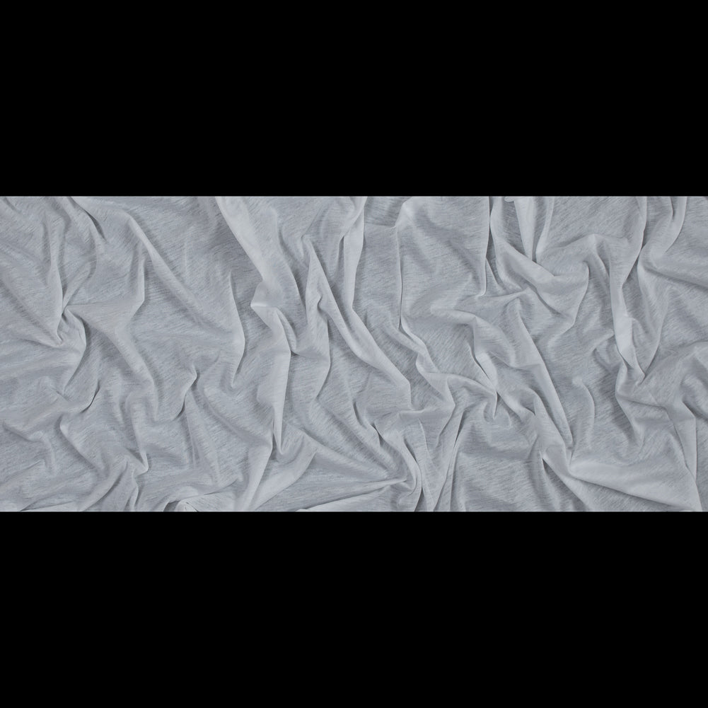 Heathered White Tissue Weight Cotton Jersey