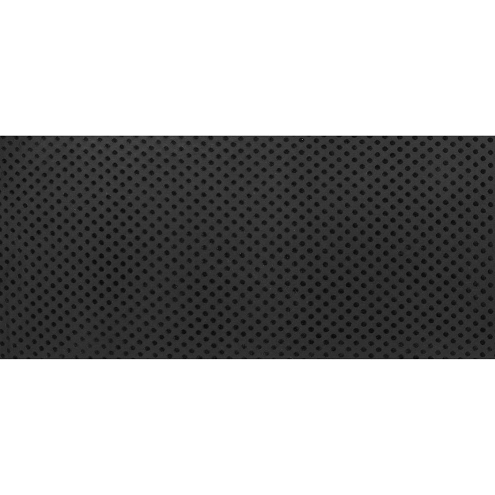 Black Knit Twill with Flocked Polka Dots