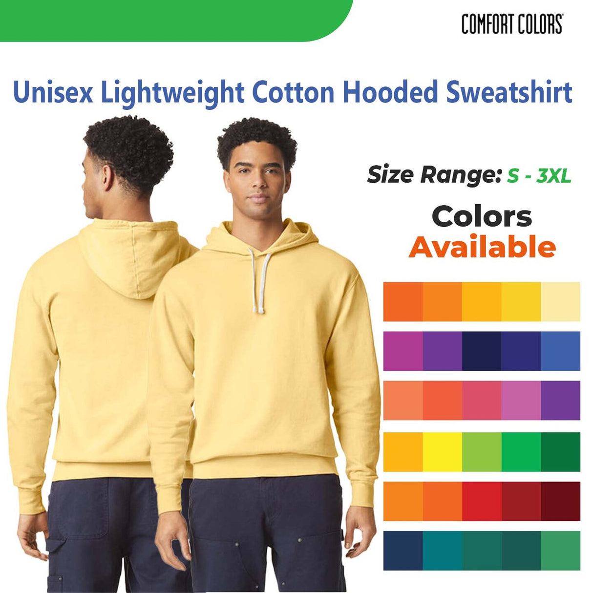 Comfort Colors® Lightweight Cotton Hooded Sweatshirt